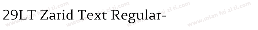 29LT Zarid Text Regular字体转换